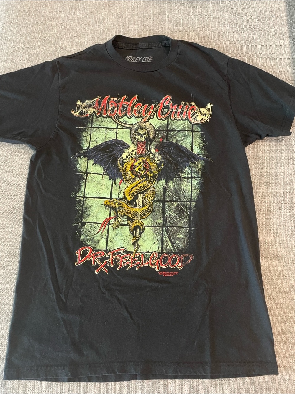 Motley Crew Dr. Feelgood Graphic Short Sleeve Tee - Black